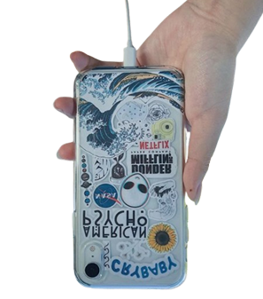 Producto con stickers